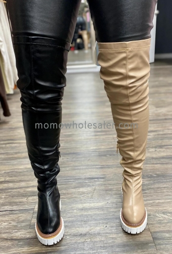 over the knee boots mid heel